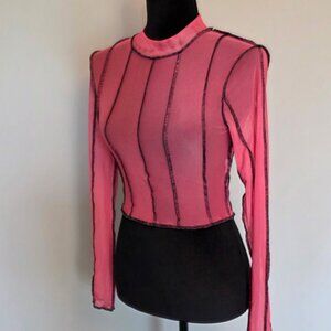 The Ragged Priest Pink Sheer Top
